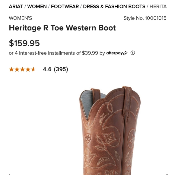 Ariat Cowboy Boot - Heritage Western 2 - Picture 9 of 11